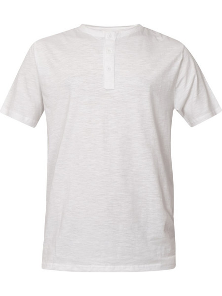 Zero SLUB RAW NECK BUTTONS Λευκό