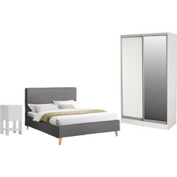 Homemarkt ΣΕΤ ΥΠΝΟΔΩΜΑΤΙΟΥ 3ΤΜΧ ΓΚΡΙ & ΛΕΥΚΟ HM11214