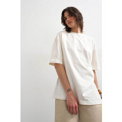 Topshop γυναικείο T-shirt μονόχρωμο Oversize Fit Rikka - 31001438 Εκρού