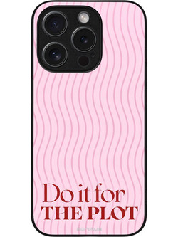 Sonique Stripe Stories Series Back Cover (iPhone 15 Pro) με Σχέδιο «Do It for the Plot»