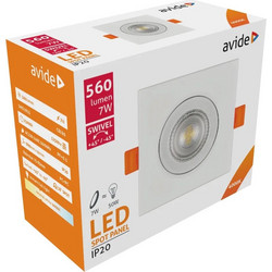 Χωνευτό Σπότ LED Avide 38 Τετράγωνο 7W Λευκό 4000K