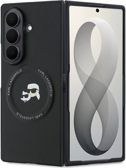 Karl Lagerfeld Karl & Choupette Pins Saffiano MagSafe Case Black (Samsung Galaxy Z Fold 8 Ultra)