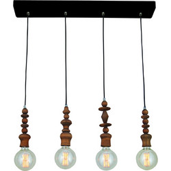 Home Lighting Melody 77-2737 Κρεμαστό Φωτιστικό Οροφής Ράγα Πολύφωτο E27 HL-040R-4P