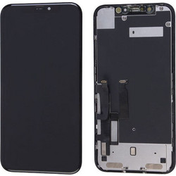 TW INCELL LCD ILCD-018 για iPhone 11, camera-sensor ring, earmesh, μαύρη