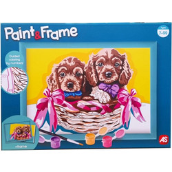 AS Company Paint & Frame Ζωγραφίζω Με Αριθμούς Αdorable Puppies (7+ Χρονών)