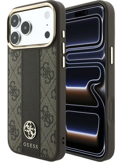 Guess 4G Stripe Round and Classic Logos Magsafe Θήκη Brown (iPhone 18 Pro Max / 17 Pro Max)