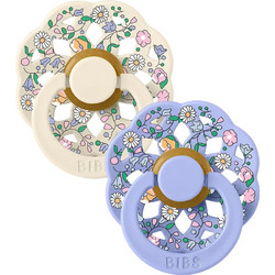 BIBS x Liberty Boheme Πιπίλες Καουτσούκ 0-6m Chloe Meadow Ivory 2τμχ