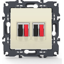 Acaelec Prime Διπλή Πρίζα Ηχείων με Κλιπ Ιβουάρ (1000113602)