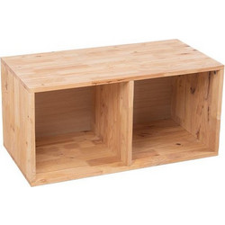 Ξύλινο παγκάκι με 2 θέσεις αποθήκευσης Nextdeco Natural Υ39x40x80εκ
