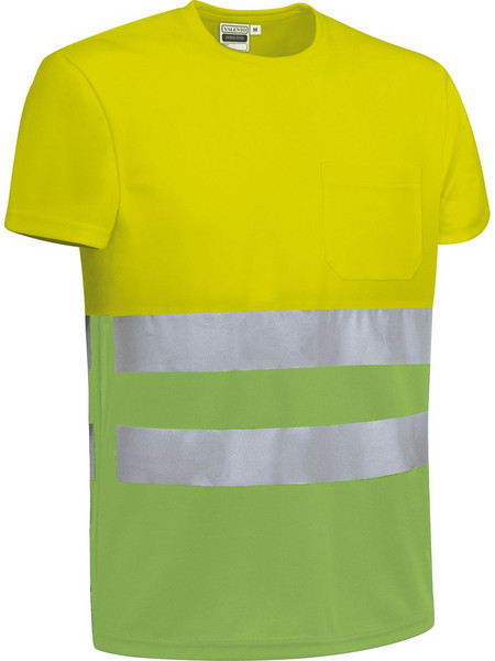 T-Shirt Υψηλής Ορατότητας DEMOLITION Valento Fluo Yellow-Apple Green