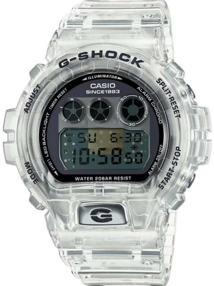 Casio Ψηφιακό Ανδρικό Ρολόι Χρονογράφος με Λευκό Λουράκι DW-6940RX-7ER