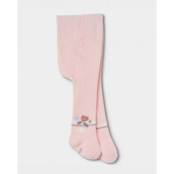 BOBOLI Thick tights floral for baby girl -BCI - 114040 - ΚΟΡΙΤΣΙ - rose
