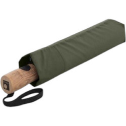 Knirps Timber Αυτόματη Ομπρέλα με Ξύλινη Λαβή 97 cm Λαδί