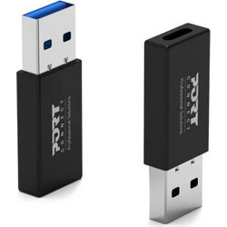 Port Designs Μετατροπέας USB-A male σε USB-C female 2τμχ