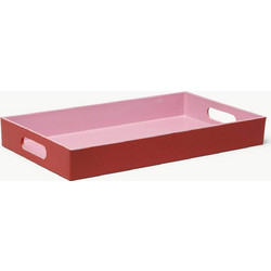 Coincasa πλαστικός δίσκος σερβιρίσματος 18 x 32 cm - 006813181 Ροζ