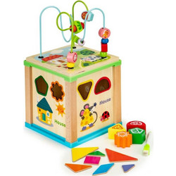 Ecotoys Ξύλινος Κύβος Προγραφής Με Δραστηριότητες 36+ Μηνών
