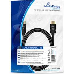 MediaRange Καλώδιο HDMI 2.0 HDMI Male to HDMI Male 2m Black