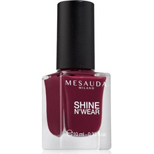 Mesauda Shine N'Wear Bordeaux Gloss Βερνίκι Νυχιών Μακράς Διαρκείας Quick Dry 10ml