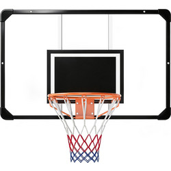 SPORTNOW Μπασκέτα τοίχου 113x73 cm με στεφάνι O45 cm και δίχτυ, μαύρη A61-040V00BK