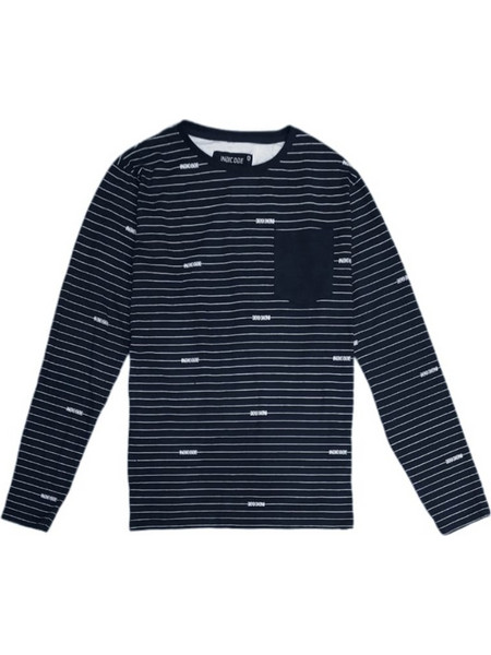 Indicode Men's HARMON L/S T-Shirt - Navy