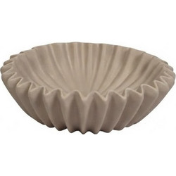 Μπολ κεραμικό Πλισέ - Taupe 29,5x29,5x9cm - Beauty Home