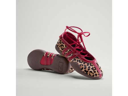 adidas Taekwondo Mei Ballet Leopard Print Team Victory Red Women's KJ0647 MBS