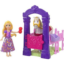 Mattel Disney Princess Μίνι Κούκλες - Πριγκιπικοι Σταβλοι Storytime Stackers Rapunzel & Maximus