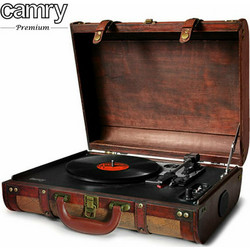 Camry CR-1149 Πικάπ Βαλιτσάκι με Ηχεία & Προενίσχυση Brown