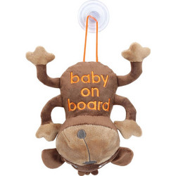 BabyWise Σήμα Baby on Board Κουκλάκι Με Βεντούζα Μαϊμουδάκι
