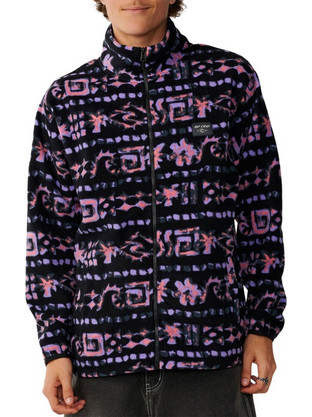 Rip Curl Sessions Ανδρική Ζακέτα Fleece με Φερμουάρ Μαύρη