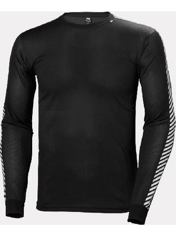 HELLY HANSEN Men s LIFA(R) Stripe Long-Sleeve Crew Base Layer - Black FW26