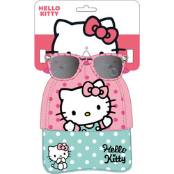 Hello Kitty Σετ Παιδικού Καπέλου και Γυαλιών Ηλίου 53 εκ