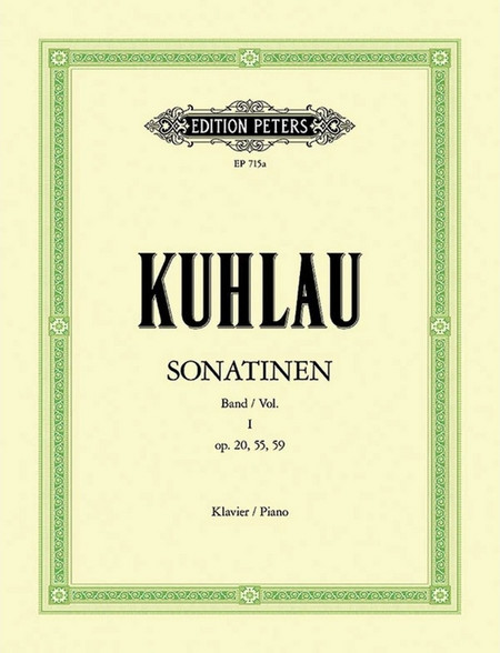 Edition Peters Friedrich Kuhlau - Sonatinas for Piano,Op. 20, 55, 59, Vol. 1