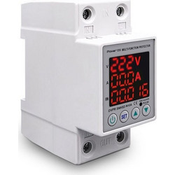 PowerPro DVPR SNK63 Ψηφιακός Μονοφασικός Επιτηρητής Τάσης 2P με Ενσωματωμένο Ρελέ Ισχύος 63A (53100122063)