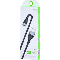 Καλώδιο Τροφοδοσίας USB Type-A To Lightning Charging & Data Sync X57 για Apple Iphone 14 Plus 14 Pro Max iPhone 13 mini 13 Pro iPhone 12 iPhone XR iPhone 8 iPhone 7 Plus USB Cable 6A Male 1m Braided B