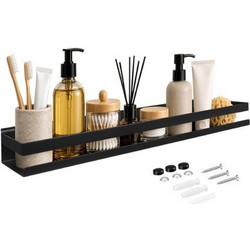 Zortiva Black Bathroom Shelf - (19470-0)