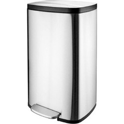Κάδος INOX 50lt KA75 με πεντάλ Soft Close Slow Down και προστασία από δαχτυλιές