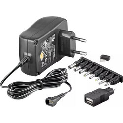 Microconnect Universal Τροφοδοτικό Ρυθμιζόμενης Τάσης 3-12V 1.5A 18W με σετ βυσμάτων (PETRAVEL30)