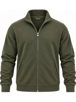 Grafgo Ανδρική Ζακέτα Φούτερ Fleece Χακί 025-319