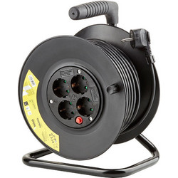 Technik Professional Στροφείο 4 Θέσεων 25m 1 5mm2 Μαύρο