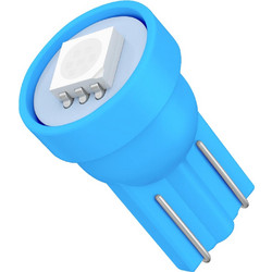 VenCore 3216-10018 - T10 W5W - Λάμπα LED για Βάση T10 W5W 1 SMD 5050 0.30W 16 Lumen 12 Volt Γαλάζιο Ice Blue