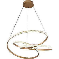 InLight Κρεμαστό φωτιστικό LED 40W 3CCT (by switch on base) σε χρυσή απόχρωση D:45cm (6092-B-Golden) 46-6092-B-Golden