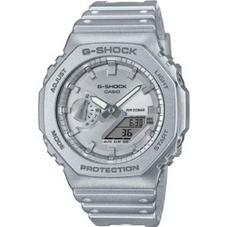 Casio G-Shock Ανδρικό Ρολόι Χρονογράφος Αυτόματο με Ασημί Καουτσούκ Λουράκι GA-2100FF-8AER