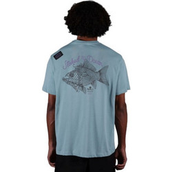 Oxbow Short Sleeves T-Shirt Fish Stone Blue OXV932802_XSOBL Blue