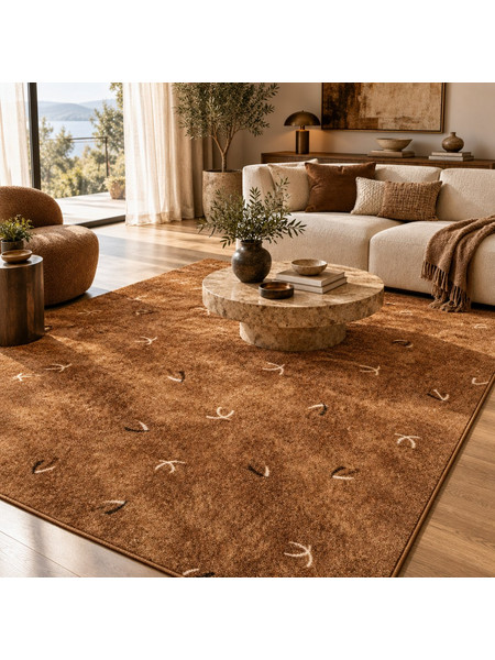 Μοκέτα Σαλονιού Haraz BROWN 200x250 HRZ-200-BRWN