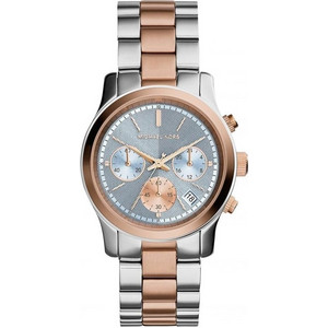 Michael Kors Runway Γυναικείο Ρολόι Χρονογράφος με Ασημί Ροζ Χρυσό Μεταλλικό Μπρασελέ MK6166 Michael Kors Runway Γυναικείο Ρολόι Χρονογράφος με Ασημί Ροζ Χρυσό Μεταλλικό Μπρασελέ MK6166