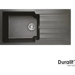 Duralit KS105 Ένθετος Νεροχύτης Γρανίτη Αντιστρεφόμενος Ματ Graphite 100x50cm
