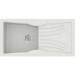 Sanitec Classic 328 Επικαθήμενος Νεροχύτης Γρανίτη Αντιστρεφόμενος Ματ Granite White 99x51cm