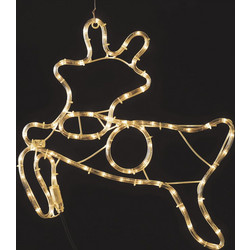 ACA REINDEER 72 LED ΣΧΕΔΙΟ 3m ΦΩΤΟΣΩΛΗΝΑ ΘΕΡΜΟ ΛΕΥΚΟ IP44 47x49cm - XDEERLEDWW49