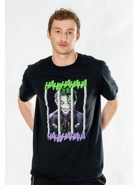 DC Comics T-Shirt - The Joker Anime Smile - Μαύρο